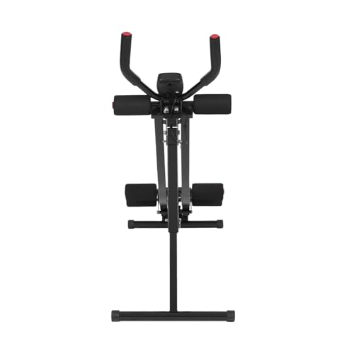 Ab Machine Abdominal Crunch Core Workout Equipment Foldable Exercise Ab Trainer Machine Coaster Abdominal/Core Fitness All Training Equipment Levels for Home & Gym - size: 35.4*15.7*34.6in Black