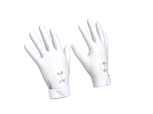 Under Armour Womens Glyde Softball Gloves - color: (100) White / White / Halo Gray, size: X-Large