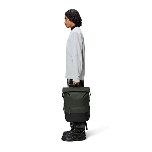 RAINS Trail Rolltop Backpack Green - color: Green