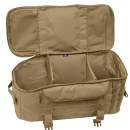Rothco 3-In-1 Convertible Mission Duffle Bag | 60L Large Travel Backpack, Heavy-Duty 900D Polyester, Gear Bag - color: Coyote Brown
