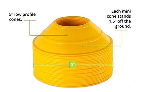 1 Stop Soccer Set of 10 Agility Disc Cones Perfect - color: Orange