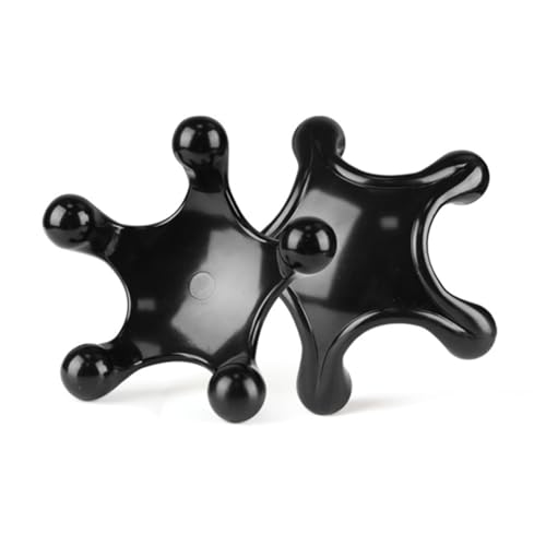 Trigger Point Massage Tools, 2 Pack Easier Grip Star Shaped 5 Legged Pressure Point Handheld Massage Tool for Deep Tissue Pain Relief, Suitable for Full Body (Black) - color: Black