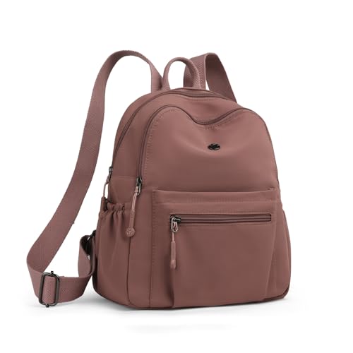 Tanweibago Mini Nylon Women Backpacks,11L Small Ladies backpacks Casual Lightweight Women Shopping Travel Daypack (Z-Caramel) - color: Z-caramel