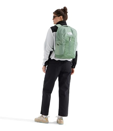 The North Face Lichen Daypack - Everyday Commuter Backpack, Laptop Sleeve, Water Bottle Pockets, Center Front Pouch, Slate Moss/TNF White, One Size - color: Slate Moss/Tnf White
