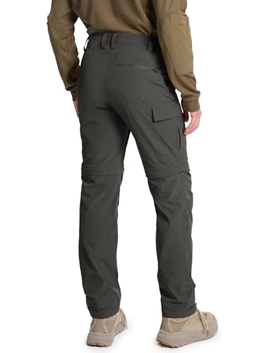 Moosehill Men's Hiking Pants: Convertible Quick-Dry - color: Dark Grey, size: 42W x 30L