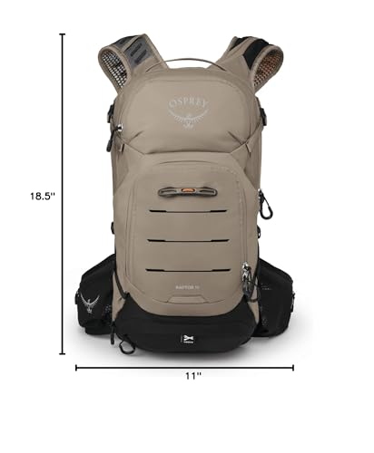 Osprey Raptor 14L Men's Mountain Biking Backpack with Hydraulics Reservoir - color: Pediment Grey, style: 14l