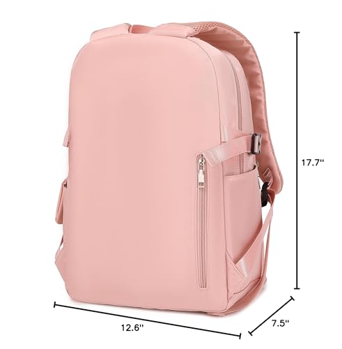 Acmebon Girl Roomy Fashion Laptop Backpack Casual Daily Backpack for Women Pink - color: Pink