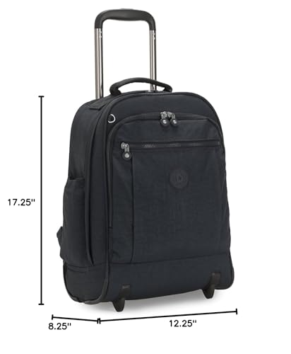 Kipling Women's Gaze Large Rolling, Durable, Wheeled Backpack with Adjustable Shoulder Straps, Nylon Book Bag, True Blue Tonal, 8.25" L x 17.25" H x 12.25" D,100352251 - color: True Blue Tonal