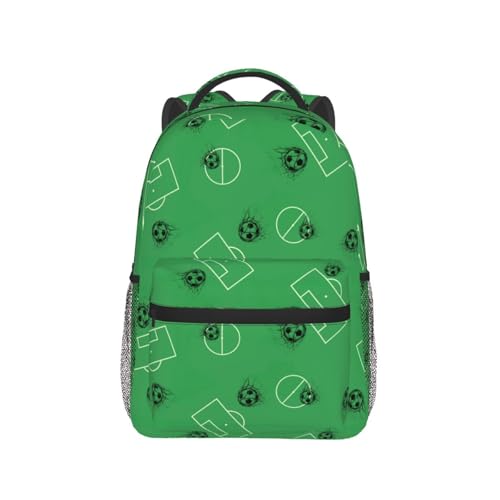 Soccer Laptop Backpack Cool Travel Hiking Backpack Mens Backpack Sport Casual Daypack Bag - color: Soccer 01