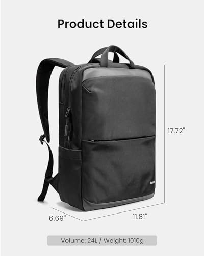 tomtoc Laptop Backpack, Laptop Bag for Men Women, 24L Everyday Computer Backpack for 16'' MacBook Pro M4, Daypack for Work, Commute, Business, College, Weekend Trip