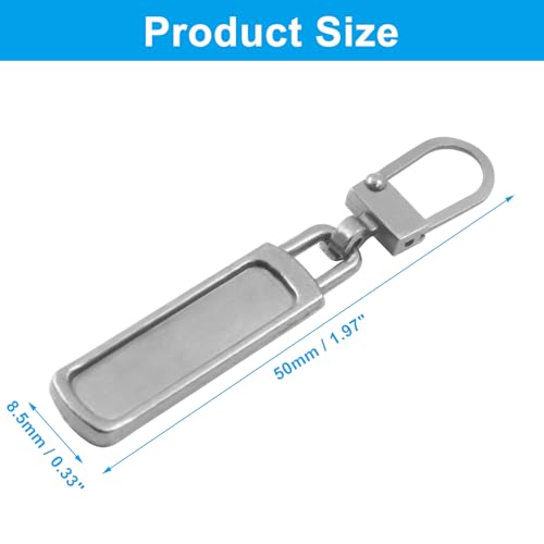 Unlorspy 6Pcs Upgraded Zipper Pull Replacements, Universal Detachable Slider Handles for Purses, Jackets, Backpacks, Boots, Coats, Luggage&Jeans(Gunmetal) - color: Gunmetal