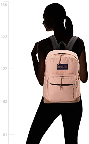 JanSport Right Pack Backpack - Durable Daypack with Padded 15" Laptop Sleeve, Spacious Main Compartment & Integrated Water Bottle Pocket - Misty Rose - color: Misty Rose
