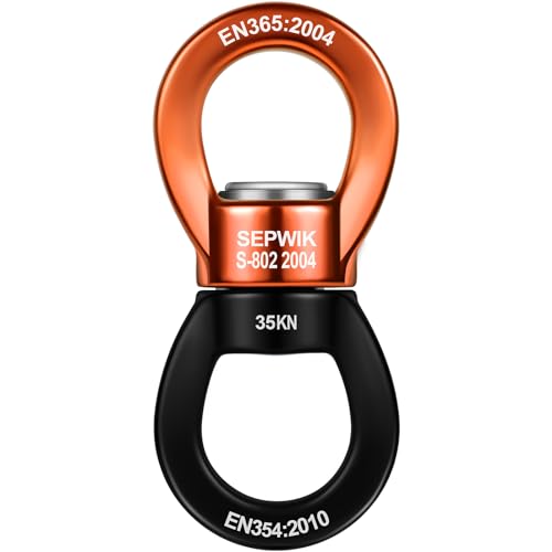 Swing Swivel, 35KN Swing Spinner, 360° Safety Rotational Device Hanging Accessory for Hanging Hammock, Web Tree Swing, Aerial Dance, Children's Swing - color: Orange Black