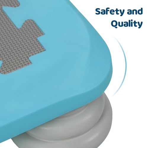 Mini Trampoline for Kids, Rebounder Bouncing Board with Non-Slip Base, Sensory Balance & Bounce Jumping Toy, Gift for 3-12 Boys & Girls Max Load 200 lbs - color: Light Blue