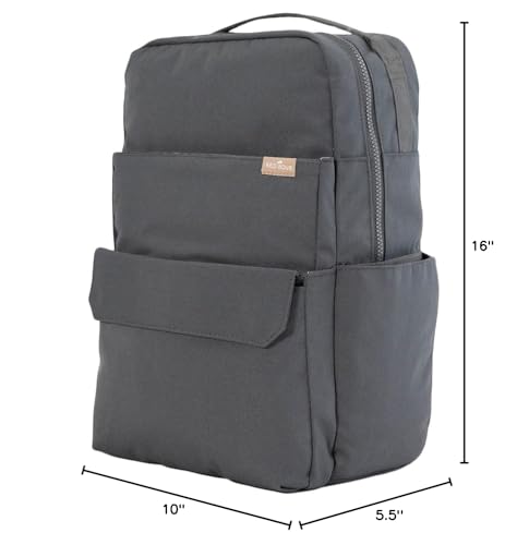 RED ROVR Roo Lightweight 1 LB Diaper Bag Backpack | 11 organizational pockets| Durable & Water-Resistant (Charcoal) - color: Charcoal