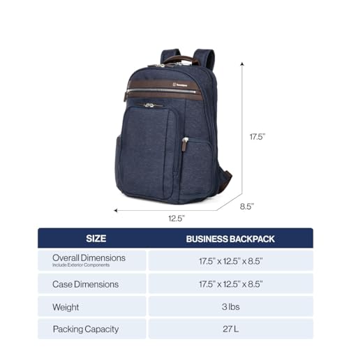 Travelpro Platinum Elite Business Laptop Travel Backpack, Fits up to 16 Inch Laptop, Water Resistant, Men and Women, Navy Camouflage - color: Navy Camouflage, size: 17.5 inches