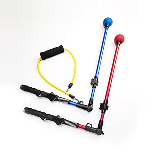 Golf Swing Trainer,Portable Collapsible Trainer, Improve Swing Posture,Folding Posture Corrector Aid Posture Correction Swing Stretchable Stick with Wide Angle, Golf Grip Swing Trainer aid (A) 