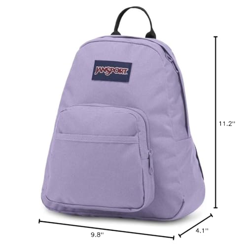 JanSport Half Pint Mini Backpack, 10.2 L - Durable Mini Bag Purse with Adjustable Shoulder Straps, Single Main Compartment, Zippered Stash Pocket, Pastel Lilac - color: Pastel Lilac