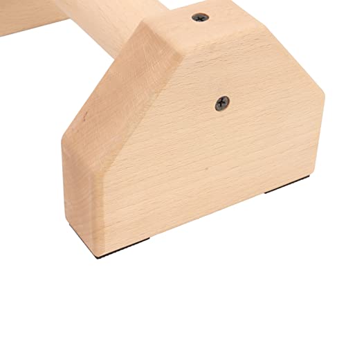 Wooden Pushup Handles, Push Up Bar Calisthenics Equipment, Anti Slip Pushup Bar Handstand Parallettes Bars, Solid Wood Parallettes Bars for Floor Use,for Men and Women Home Workout(31*18*17 cm)