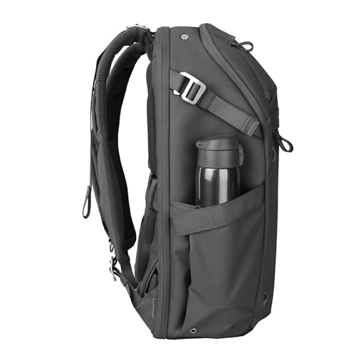 VANGUARD VEO Metro B30L Camera & Everyday Backpack (Black) – Fits 70–200mm Attached, 17" Laptop Storage, Convertible Daypack Design, Travel-Ready Carry-On - color: Black, size: 30L