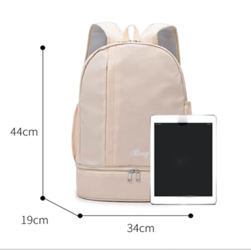 Gym Backpack for Women Men, Waterproof Swimming Bag with Shoe Compartment Wet Pocket, Sports Travel Bag(Pink a) - color: Pink a