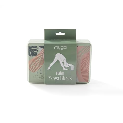 MYGA Yoga Block,Lightweight EVA Foam Yoga Brick,High Density Non-Slip Block for Yoga Poses, Pilates, Balance and Flexibility - color: Palm