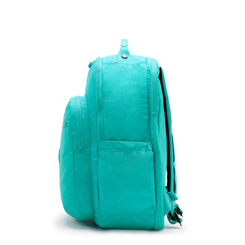 Kipling Women's Seoul Extra Large 17" Laptop Backpack, Durable, Roomy with Padded Shoulder Straps, Built-In Protective Sleeve - color: Peacock Teal, size: Large