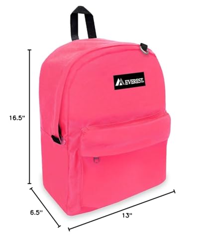 Everest 2045CR Classic Backpack, Hot Pink, One Size - color: Hot Pink, size: One Size