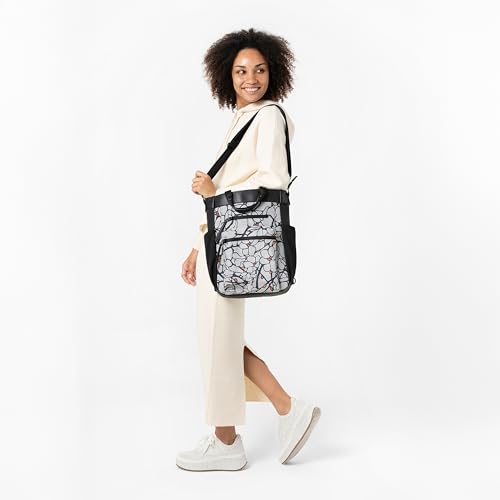 Sherpani Soleil, Anti Theft Convertible Backpack, 3 in 1 Tote, Crossbody Purse, 18L Travel Bag, Fits 13” Laptop (Sakura Pro) - color: Sakura - Pro