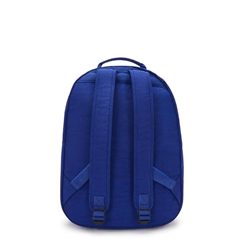 Kipling Women's Seoul 15" Laptop Backpack, Durable, Roomy with Padded Shoulder Straps, Built-In Protective Sleeve - color: Deep Sky Blue, size: 12.75''L x 17.25''H x 8''D