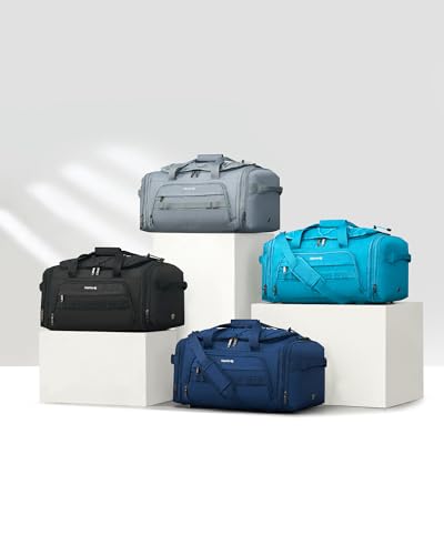 Hanke Gym Bag for Men Women, Expandable 45L-55L Large Capacity Travel Duffle Bag, 3-in-1 Weekender Backpack with Shoe Compartment & Wet Pocket, Durable Water-Resistant, Grey - color: Grey