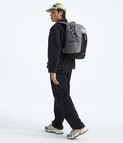The North Face Lichen Daypack - Everyday Commuter Backpack, Laptop Sleeve, Water Bottle Pockets, Center Front Pouch, Smoked Pearl Dark Heather/TNF Black, One Size - color: Smoked Pearl Dark Heather/Tnf Black