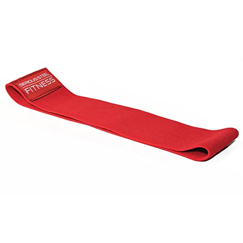 Serious Steel Fitness Hip and Glute Activation Band | Squat & Deadlift Warm-up Band for Hips and Glutes - color: Red (Regular - 15" X-Heavy)
