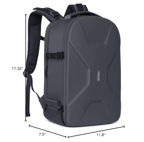 MOSISO Camera Backpack, DSLR/SLR/Mirrorless Photography Camera Bag 15-16 inch Waterproof Hardshell Case with Tripod Holder&Laptop Compartment Compatible with Canon/Nikon/Sony, Gray - color: Gray