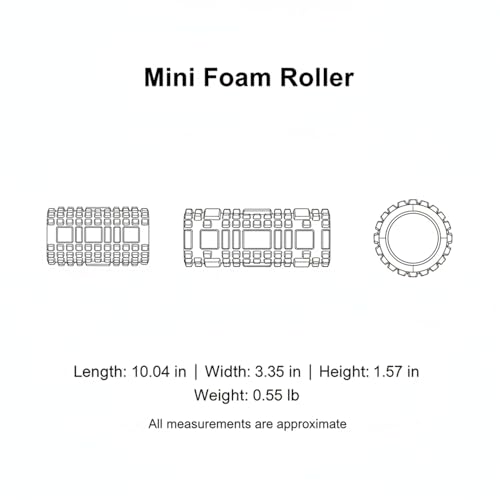 Mini Textured Foam Roller, 10 Inch Portable PVC Roller for Travel, Gym & Yoga, Compact Design (Pink/Blue) - color: Blue