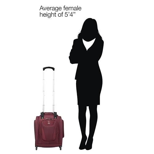 Travelpro Luggage Maxlite 5 Softside Lightweight Rolling Underseat Compact Carry on Upright 2 Wheel Bag, Men and Women, Burgundy, 15-Inch - color: Burgundy