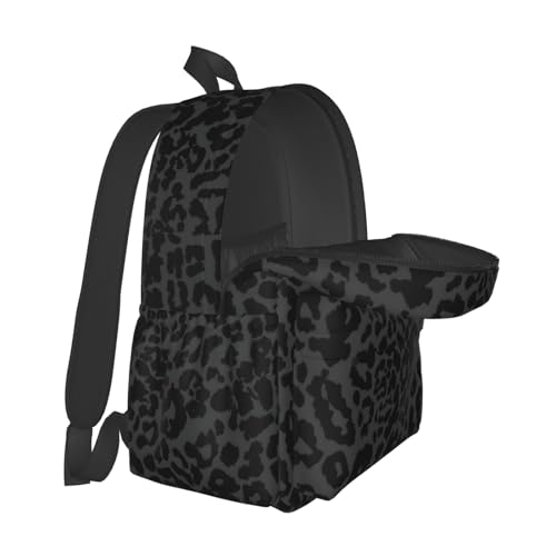 cfpolar 17 Inch Backpack Dark Gray Cheetah Leopard Print Laptop Bag Shoulder Bag School Bookbag Casual Daypack For Boys Girls - color: A1-gray Cheetah Leopard Print
