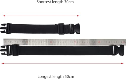 BlueCosto Luggage Straps to Add a Bag - 4 Straps, Black - Adjustable Travel Buckle to Add & Carry Backpack, Purses & Bags