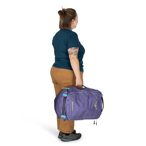 Osprey Transporter Lightweight Travel Duffel Bag - Extra Large Water Resistant Durable Gear Bag for Men and Women - color: Pine Leaf/Earl Grey, style: 40l