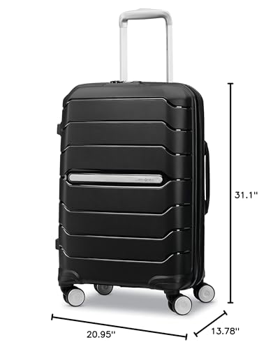 Samsonite Freeform Large Checked Luggage with Dual 360° Spinner Wheels - TSA Lock, Airline-Approved - Lightweight Durable Polypropylene Expandable Hardshell - Black - color: Black, size: Checked-Large Spinner