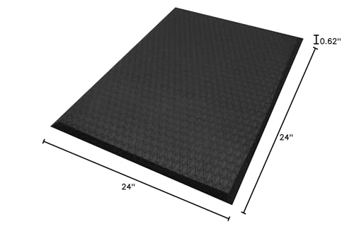 Hudson Exchange (2'x10') MaxCush Anti-Fatigue Comfort Industrial Ergonomic Mat Black - size: 2'x10'