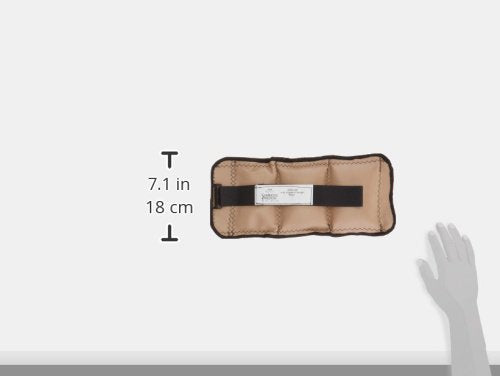 Sammons Preston Cuff Weight, 6 lb, Beige, Velcro Strap & D-Ring Closure, Grommet for Easy Hanging, Lead Free Steel Ankle & Wrist Weights, For Strength Building & Injury Rehab, Sold Individually - style: 6 lbs.