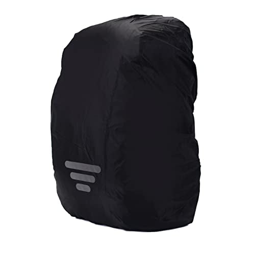 Black Reflective Oxford Cloth Backpack Rain Cover Lightweight for Hiking Fishing Traveling (XL (For 60-70L))