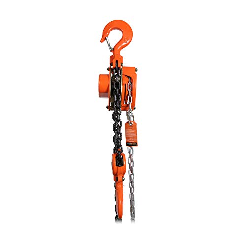 Prowinch 6600 lbs 3 Ton 30 ft Manual Chain Hoist Featuring Durable G80 Black Tempered Chain for Heavy-Duty Lifting and Rigging Applications in Industrial and Construction Environments - size: 3 TON 30 FT