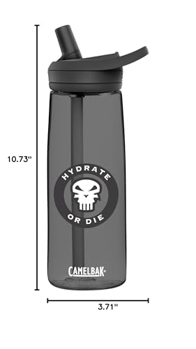 CamelBak Eddy+ Bite Valve Straw Tritan Renew Water Bottle Charcoal HOD, 25oz - color: Charcoal HOD, size: 24 Ounces