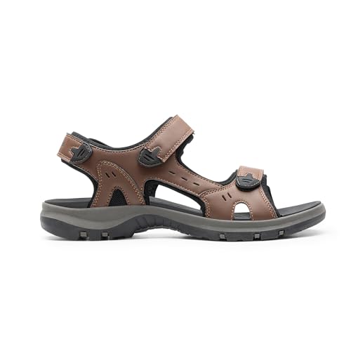 DREAM PAIRS Men's Hiking Beach Summer Water Sandals - color: Brown, size: 11