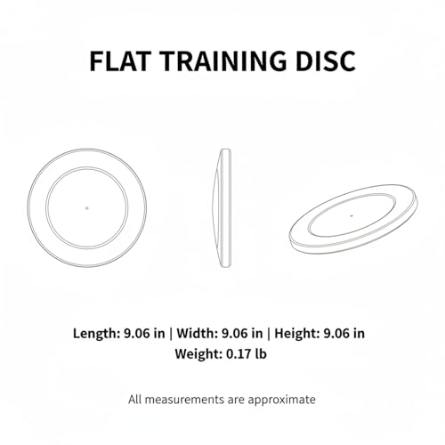 Flat TPE Training Disc for Soccer Field Marking, Low-Profile Agility Marker for Drills and Boundaries, 9.1 x 9.1 Inches, Red (1 Pack)