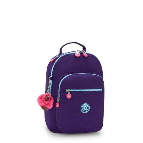 Kipling Women’s Seoul Small Tablet Backpack, Durable, Padded Shoulder Straps with Tablet Sleeve, VIP Purple - color: Vip Purple, size: 10''L x 13.75''H x 6.25''D