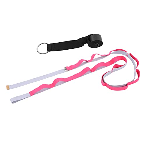 Yoga Stretching Strap, Yoga Strap for Flexibility and Balance, 3.1m Oxford Cloth Leg Stretcher with Foam - Covered Snap Ring, for Dance Gymnastics Physical Therapy and - color: Red