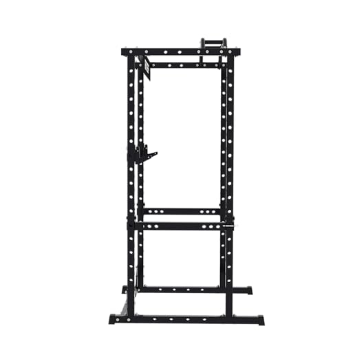 RitKeep RMAX 2250 Power Rack, 1200 lb Capacity Multi-Function Squat Rack and Weight Cage for Strength Training with Pull-Up Bar, Safety Bars, J-Hooks for Home Gym and Garage Gym - color: Black